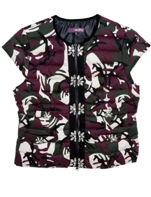 2 Color Camo Cap Sleeve Down Vest