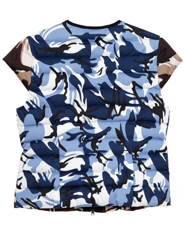 2 Color Camo Cap Sleeve Down Vest