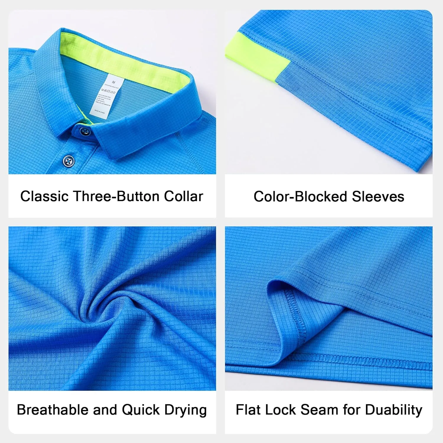 3 Pack Mens Polo Shirts Short Sleeve Sport Golf Tennis T Shirt Quick Dry Athletic Workout Polo