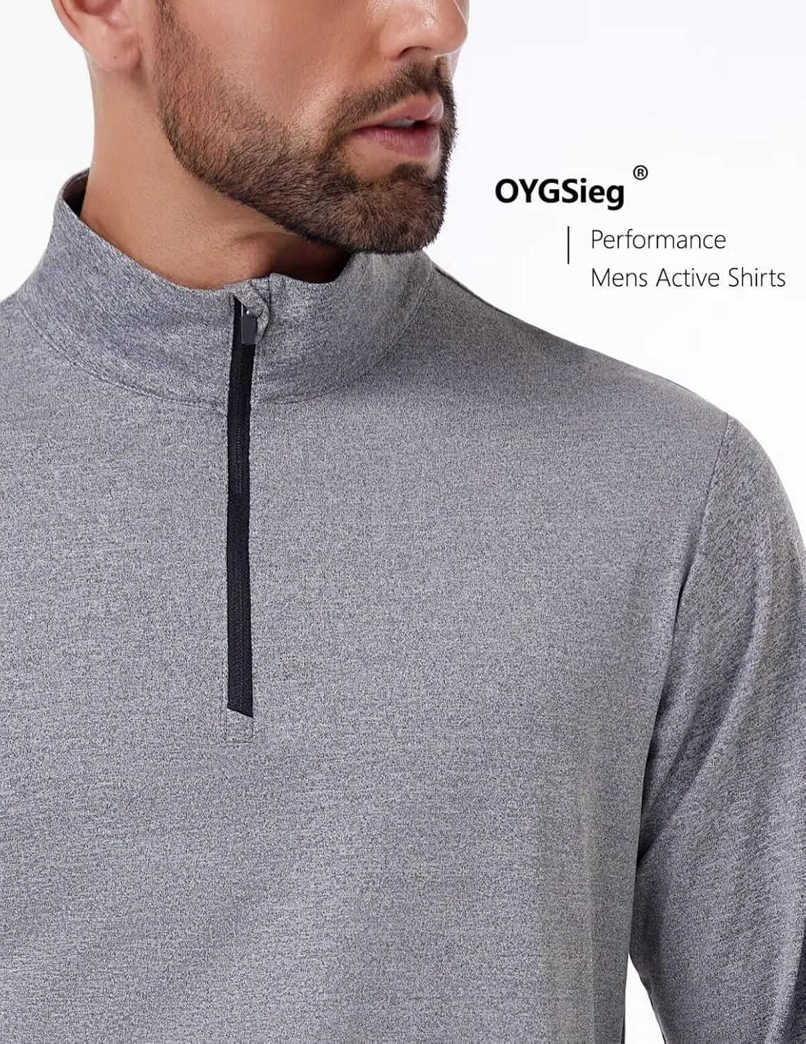 4 Pack Mens Sun Shirts UPF 50  Rash Guard Quarter Zip Pullover Quick Dry Long Sleeve for Outdoor Workout
