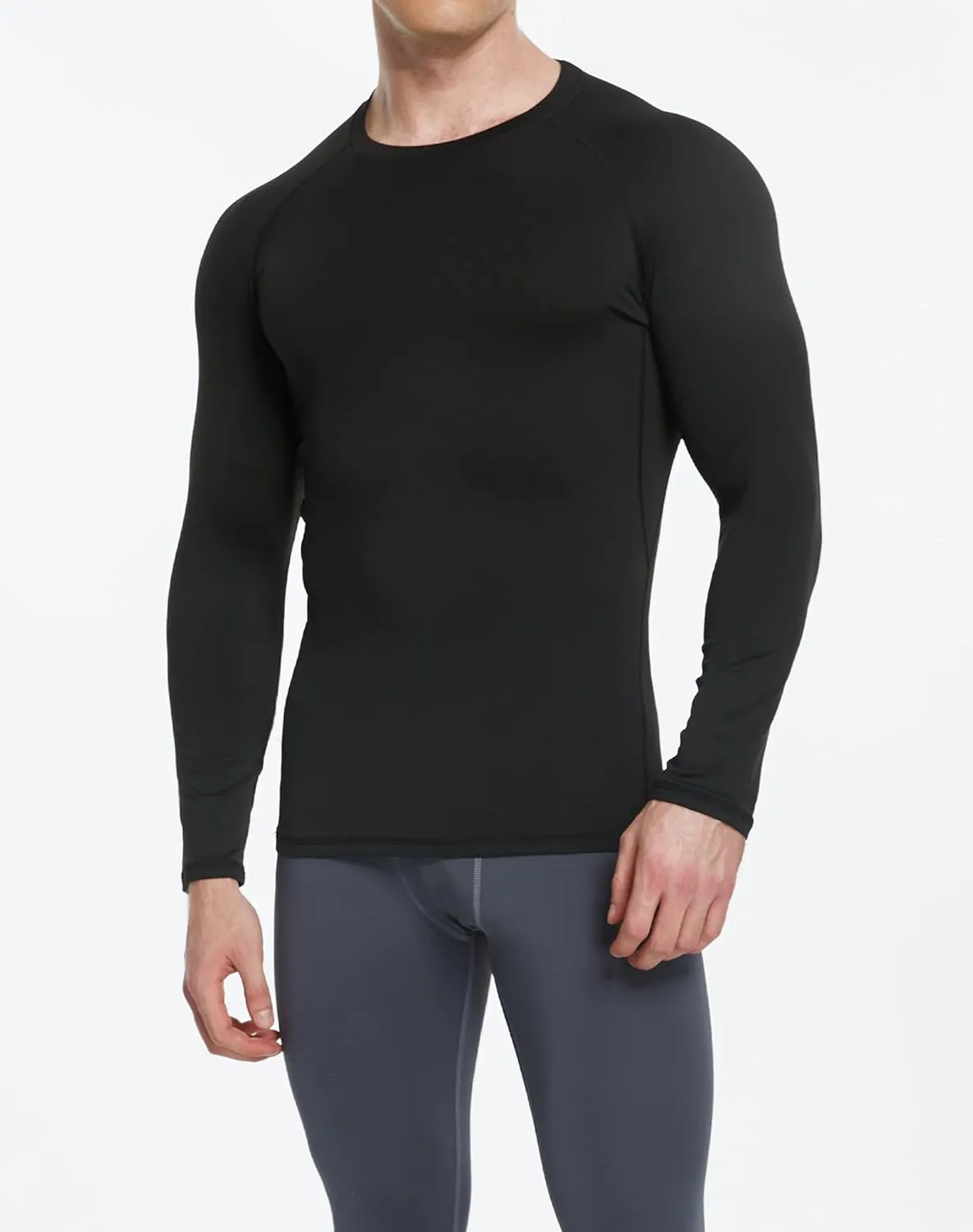 5 or 4 Pack Men's Compression Shirts Long Sleeve UPF SPF Rash Guard Workout Base Layer Undershirt Gear