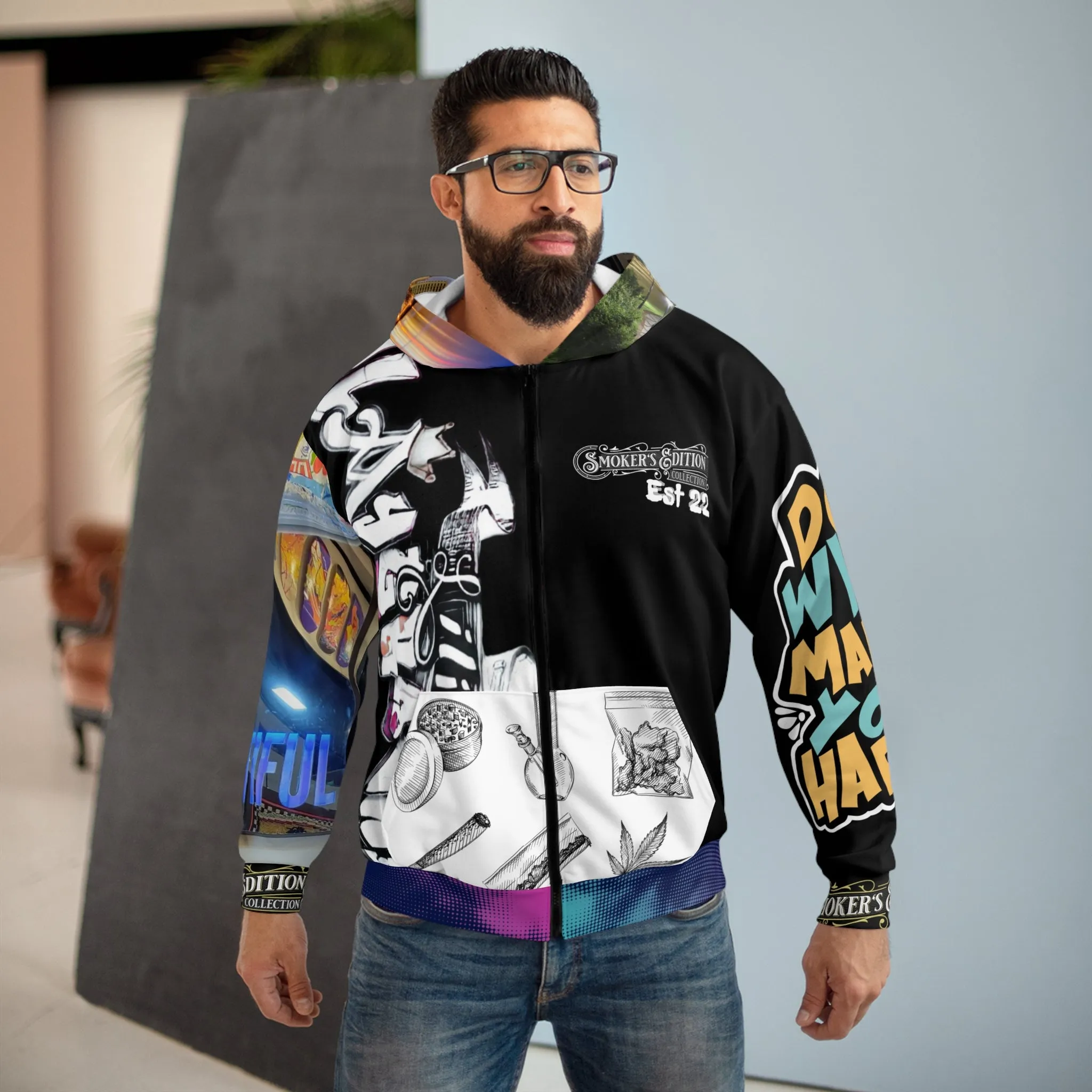 AOP Unisex Zip Hoodie