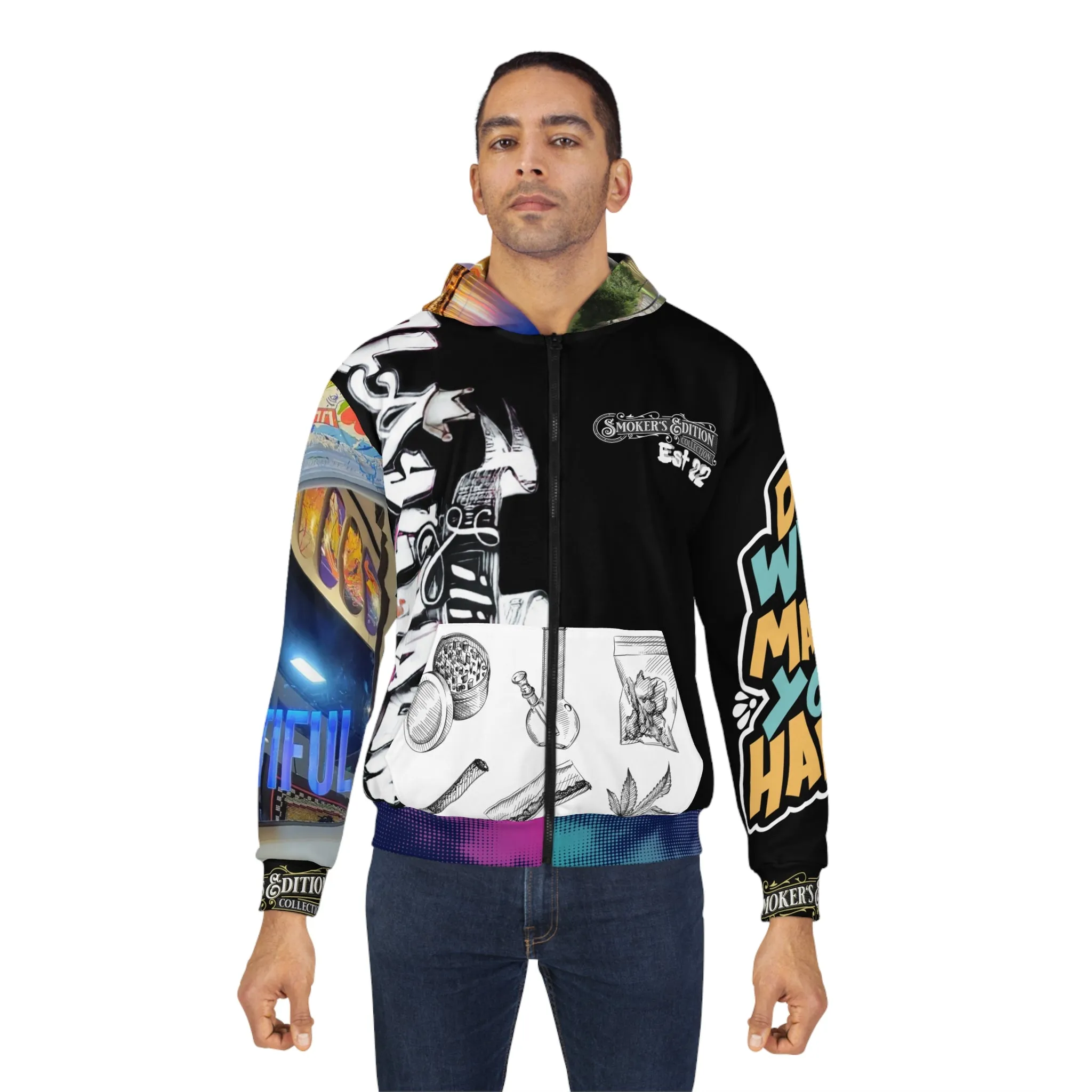 AOP Unisex Zip Hoodie