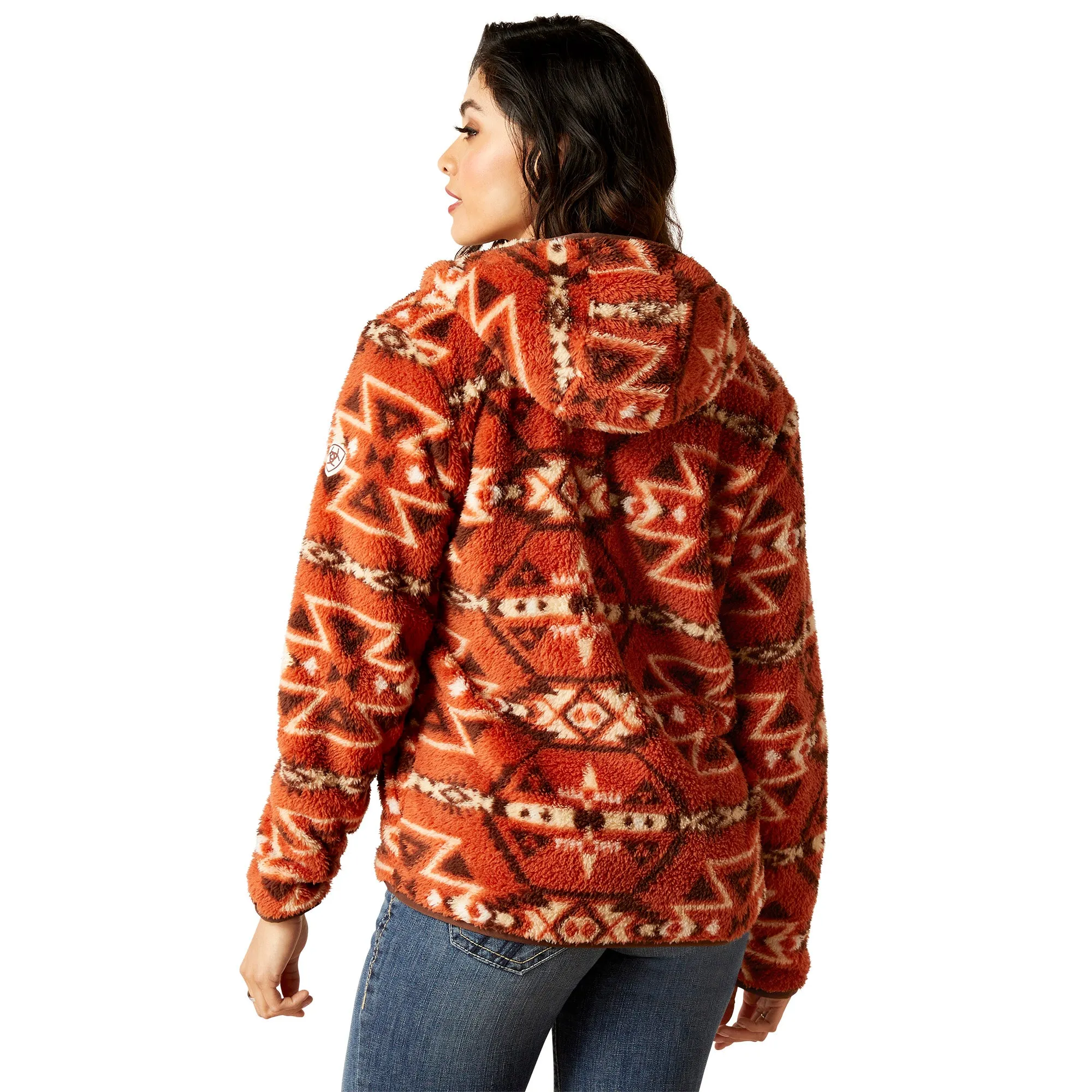 Ariat Ladies R.E.A.L™ Berber Burnt Brick Aztec Print Pullover 10046133