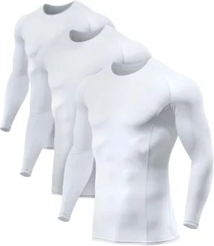 ATHLIO Men's UPF 50  Long Sleeve Compression Shirts, Water Sports Rash Guard Base Layer, Athletic Workout Shirt