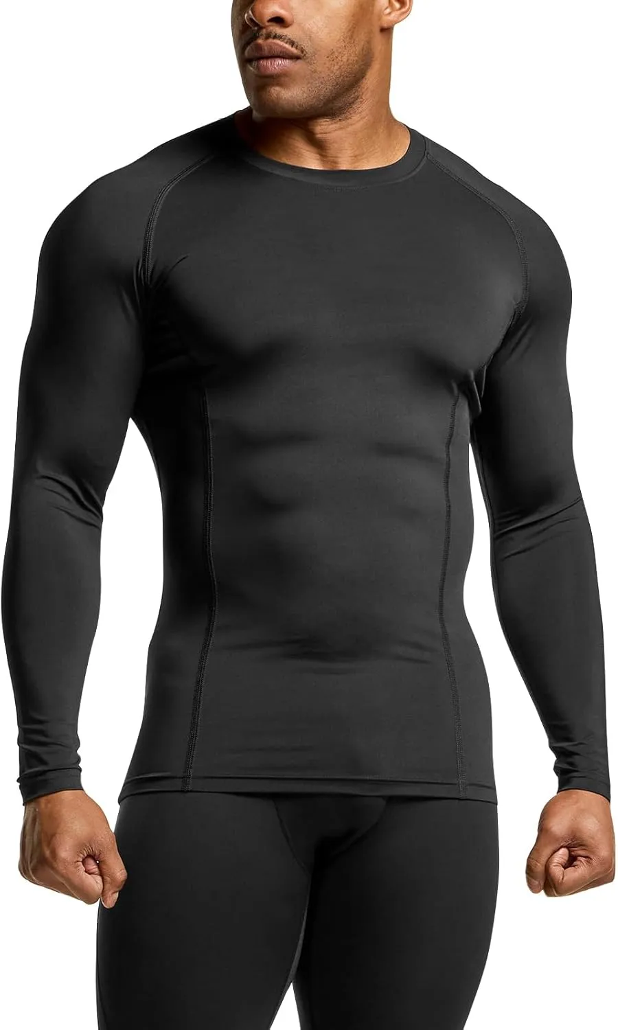 ATHLIO Men's UPF 50  Long Sleeve Compression Shirts, Water Sports Rash Guard Base Layer, Athletic Workout Shirt