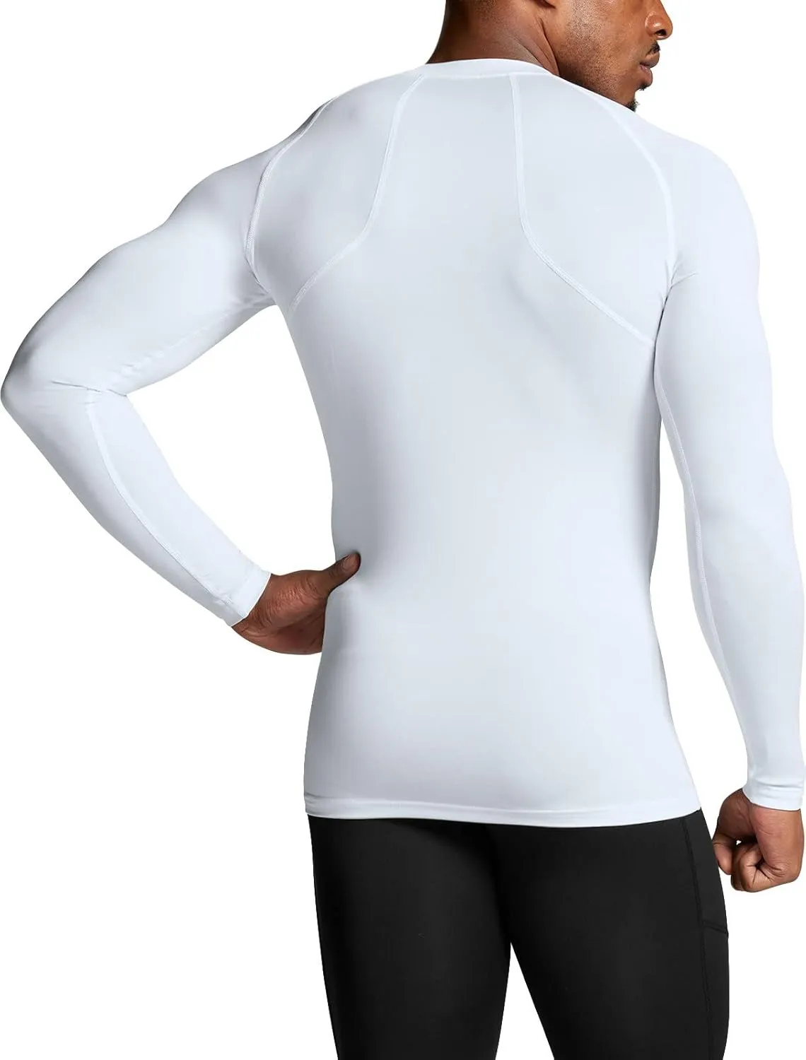 ATHLIO Men's UPF 50  Long Sleeve Compression Shirts, Water Sports Rash Guard Base Layer, Athletic Workout Shirt