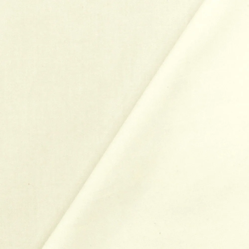 Baked Ivory Cotton Stretch Broadcloth Fabric