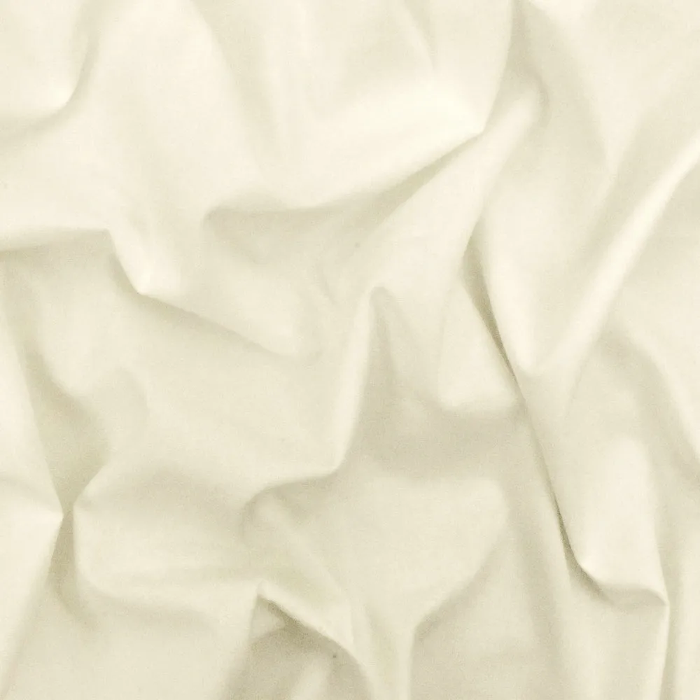 Baked Ivory Cotton Stretch Broadcloth Fabric