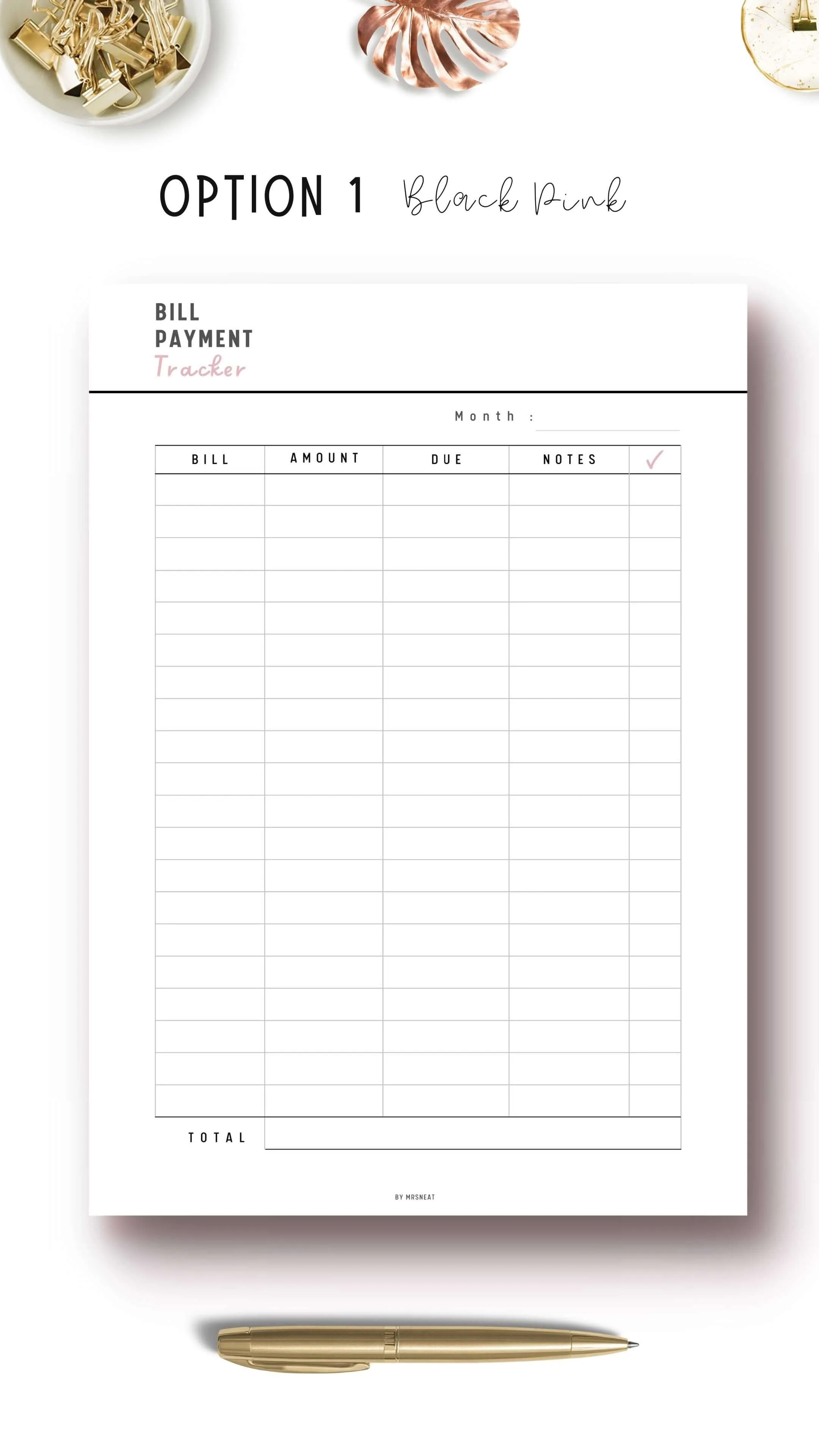 Bill Payment Tracker - M037