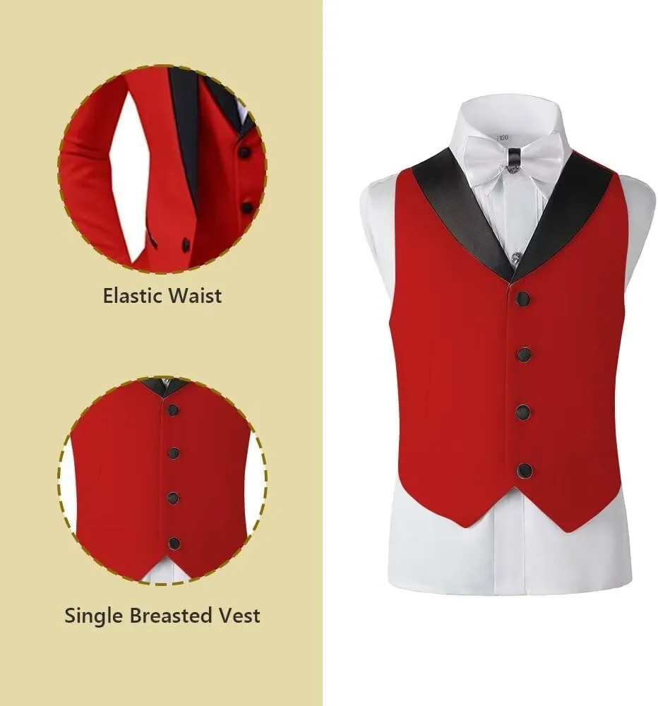 Boys Suit 3 Piece Ring Bearer Suit Boys Formal Jacket Vest Pants Suits Wedding Outfit for Party Prom Suit