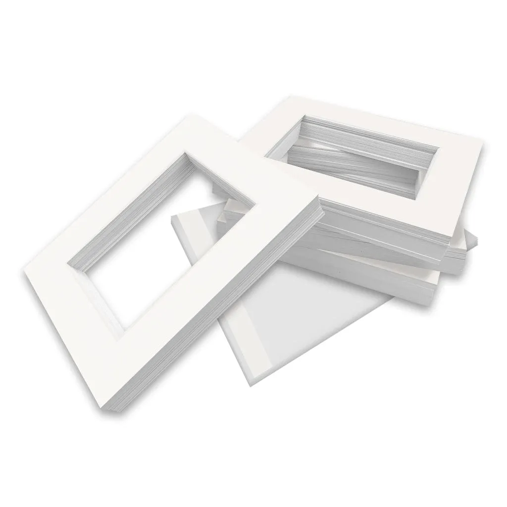 Bulk Mat Board Value Bundle - Ice White (100 Pack)