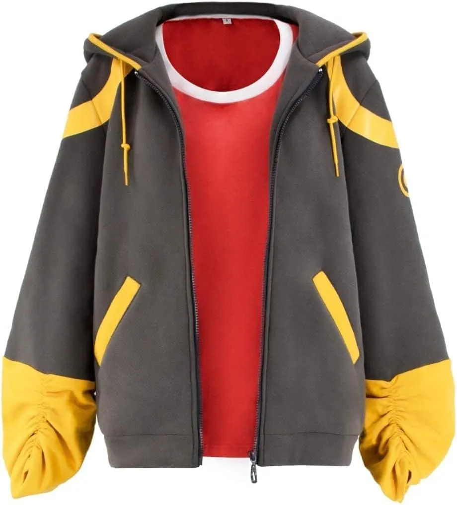 C-ZOFEK Hoodie Coat with Red Shirt Anime Role Christmas Cosplay Costume