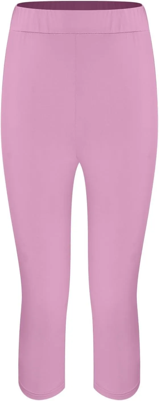 Capri Leggings for Women High Waist Tummy Control Summer Beach Pants Lightweight Stretchy Workout Yoga Leggings Cropped Pants