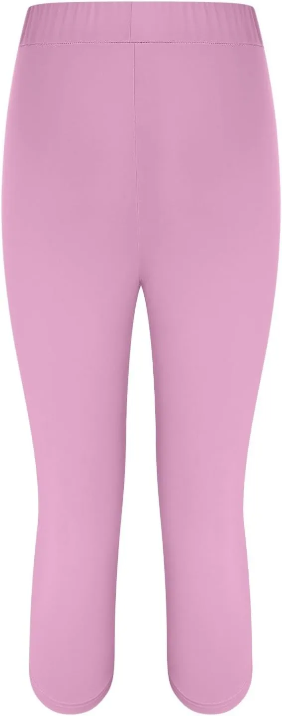 Capri Leggings for Women High Waist Tummy Control Summer Beach Pants Lightweight Stretchy Workout Yoga Leggings Cropped Pants