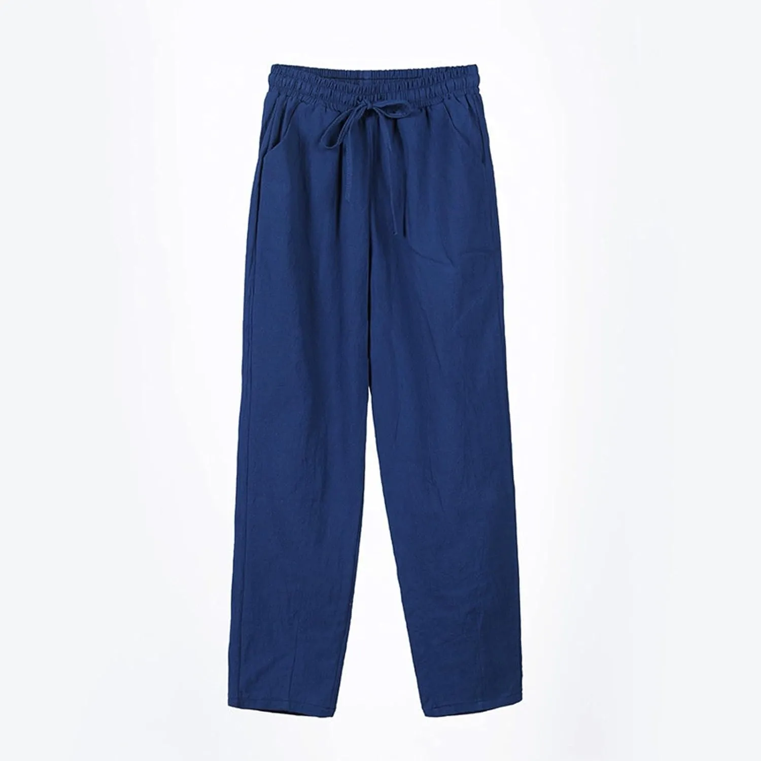 Cargo Pants Women, Wide Leg Pants Casual Peasant Linen Straight Trendy Drawstring