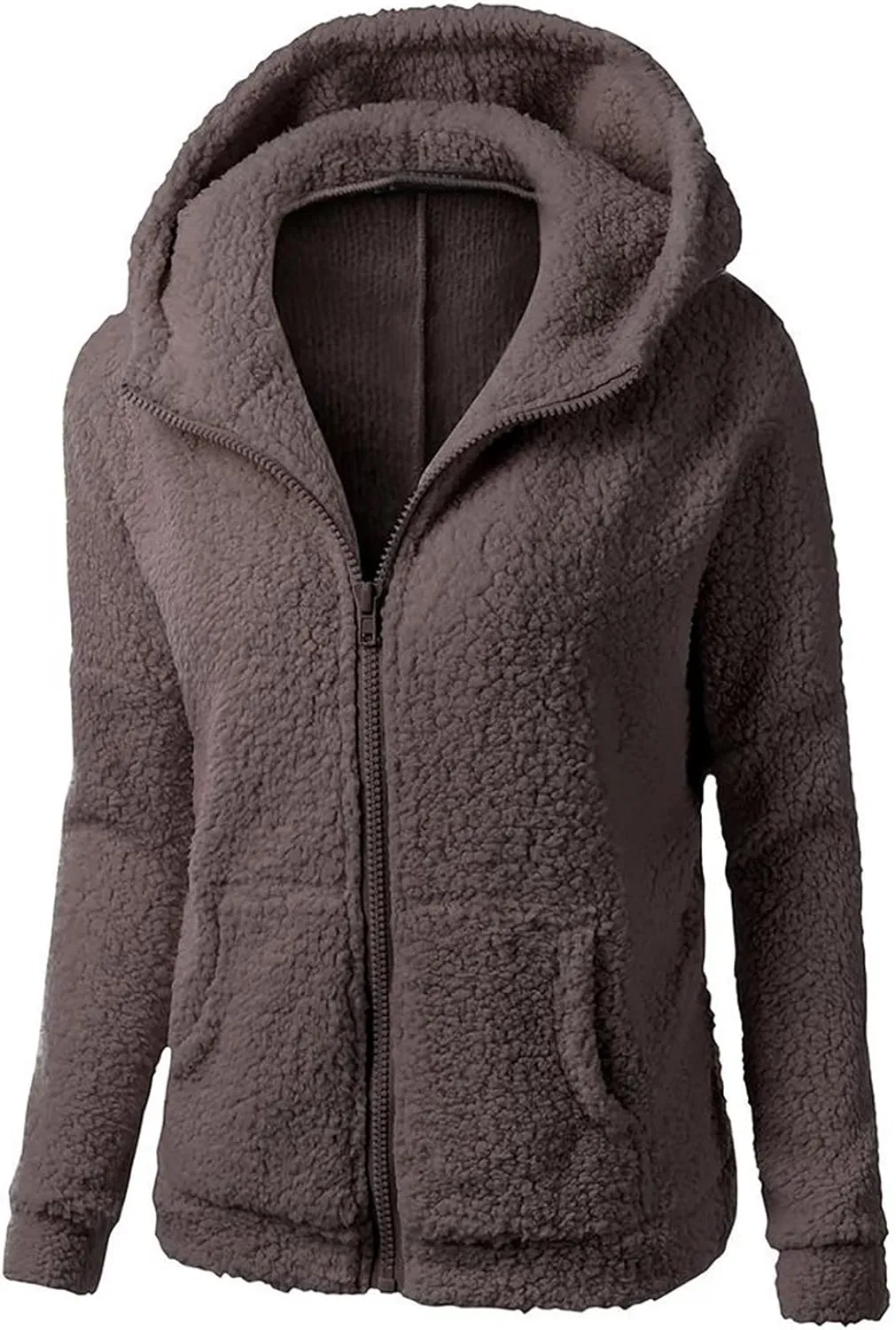 Ceboyel Womens Fleece Jacket With Hood Sherpa Full Zip Up Hoodie Fuzzy Coats Trendy Lightweight Warm Winter Clothes 2023