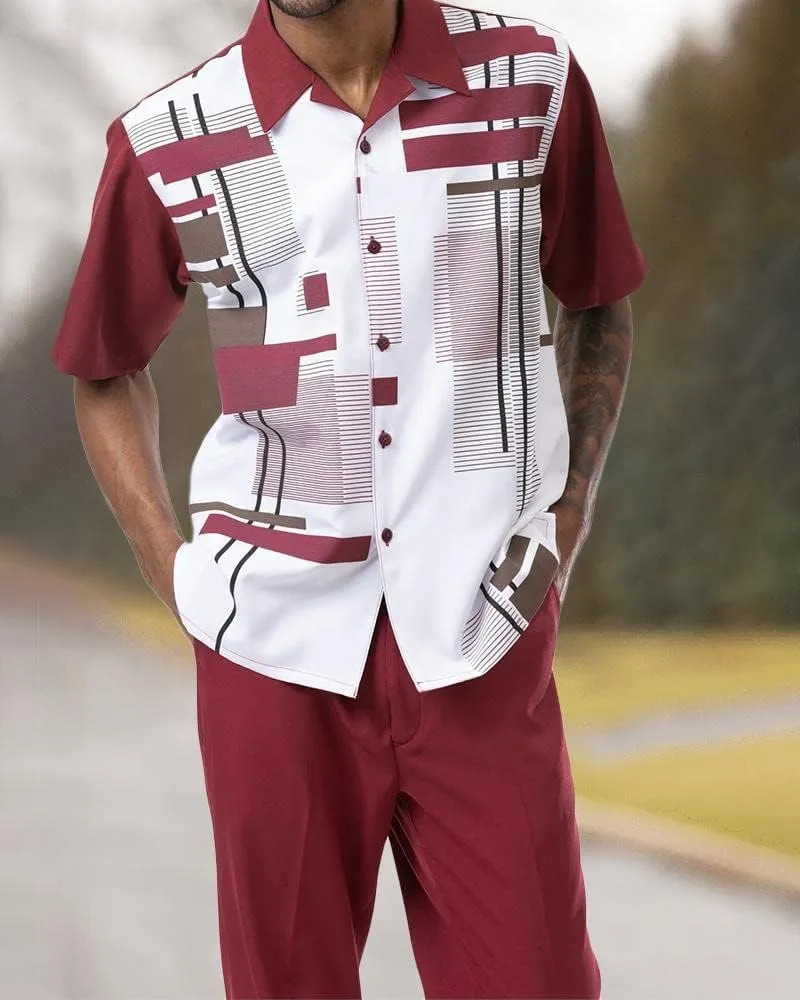 crazynekos Men's 2 Pieces Floral Tracksuits Casual Hawaiian Outfits Suit Short Sleeve Shirts Long Pants Sets Beach Casual