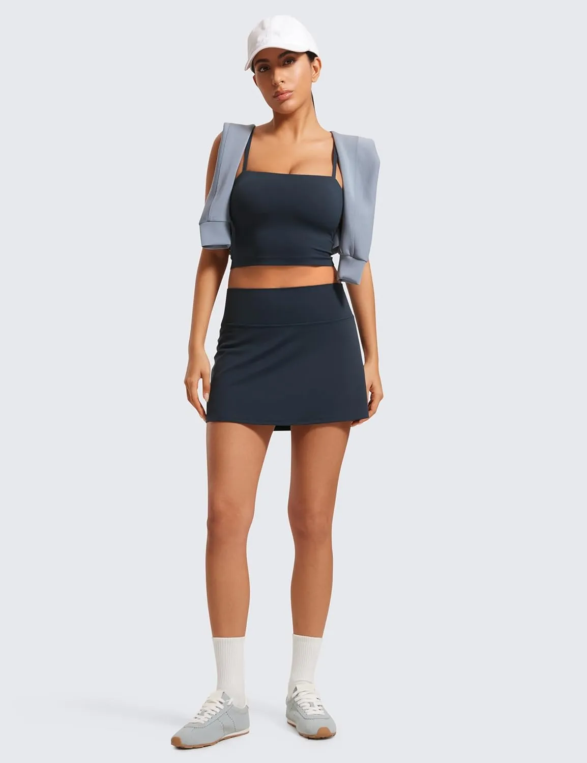 CRZ YOGA Butterluxe Skirts for Women High Waisted A Line Tennis Golf Athletic Casual Skorts with Pockets