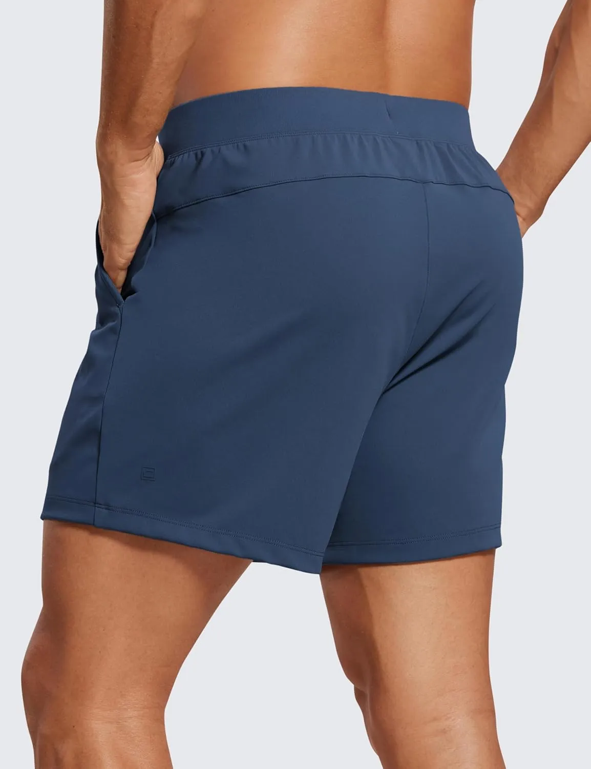 CRZ YOGA Men's Four-Way Stretch Workout Shorts - 5'' Soft Durable for Casual Athletic with Pockets