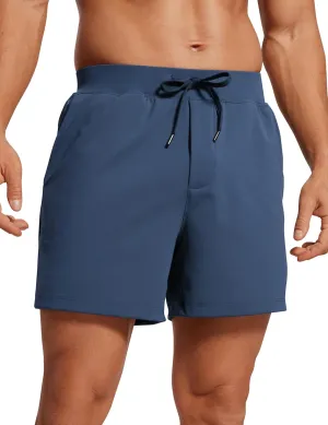 CRZ YOGA Men's Four-Way Stretch Workout Shorts - 5'' Soft Durable for Casual Athletic with Pockets