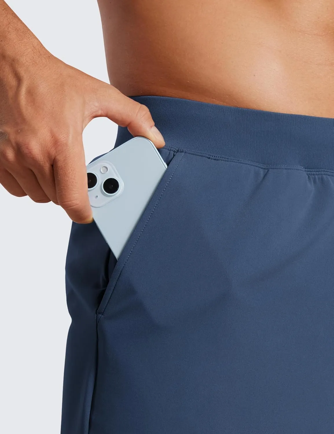 CRZ YOGA Men's Four-Way Stretch Workout Shorts - 5'' Soft Durable for Casual Athletic with Pockets