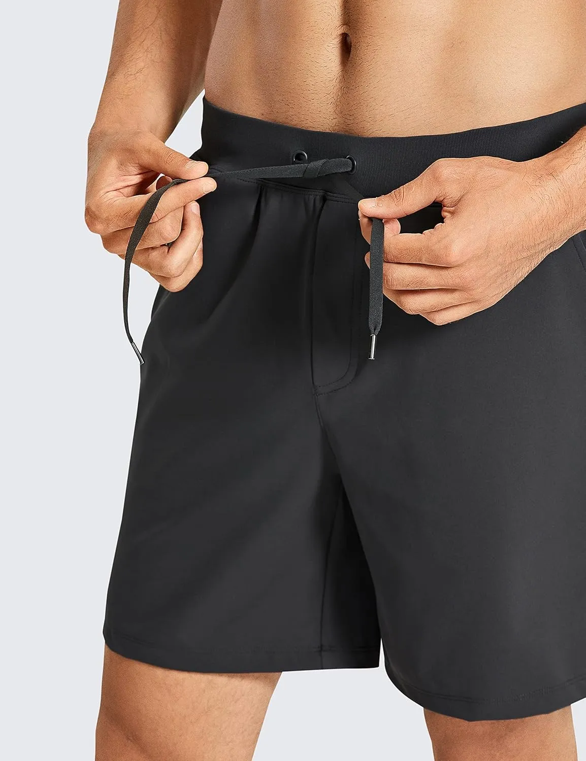 CRZ YOGA Men's Four-Way Stretch Workout Shorts - 7'' Soft Durable for Casual Athletic with Pockets