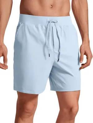 CRZ YOGA Men's Four-Way Stretch Workout Shorts - 7'' Soft Durable for Casual Athletic with Pockets
