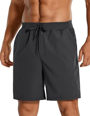 CRZ YOGA Men's Four-Way Stretch Workout Shorts - 7'' Soft Durable for Casual Athletic with Pockets