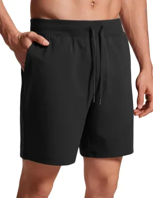 CRZ YOGA Men's Four-Way Stretch Workout Shorts - 7'' Soft Durable for Casual Athletic with Pockets