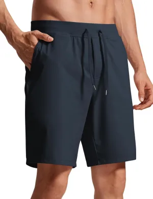 CRZ YOGA Men's Four-Way Stretch Workout Shorts - 9'' Soft Durable for Casual Athletic with Pockets