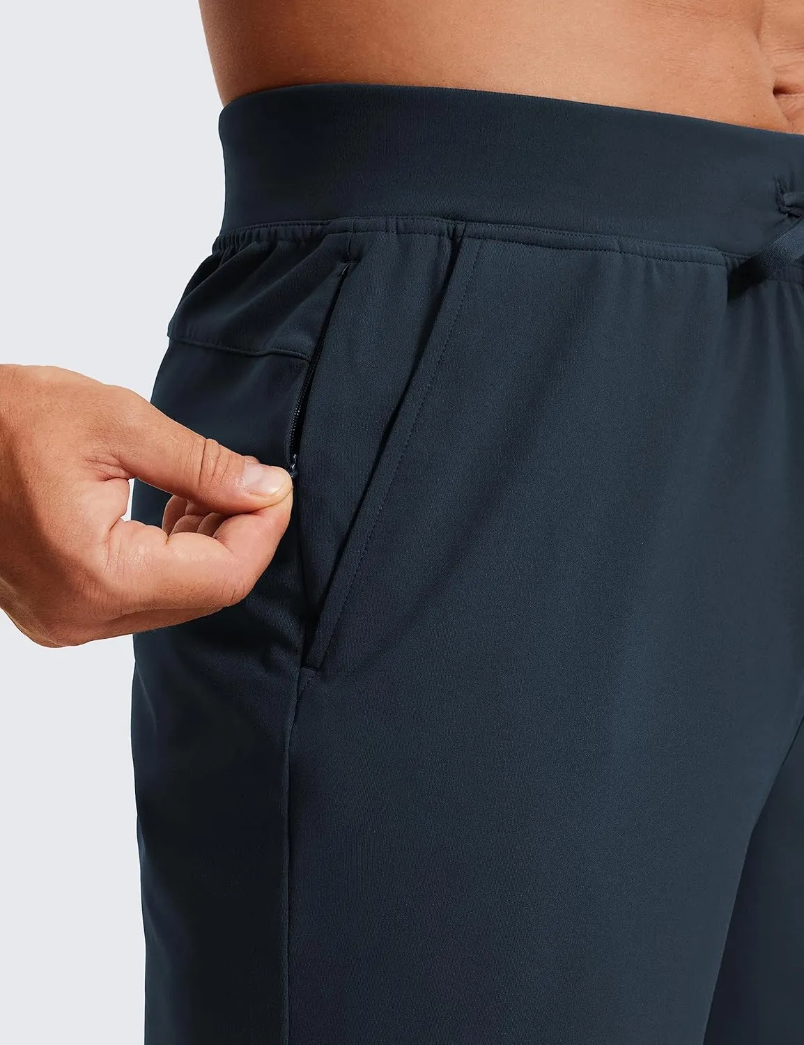 CRZ YOGA Men's Four-Way Stretch Workout Shorts - 9'' Soft Durable for Casual Athletic with Pockets