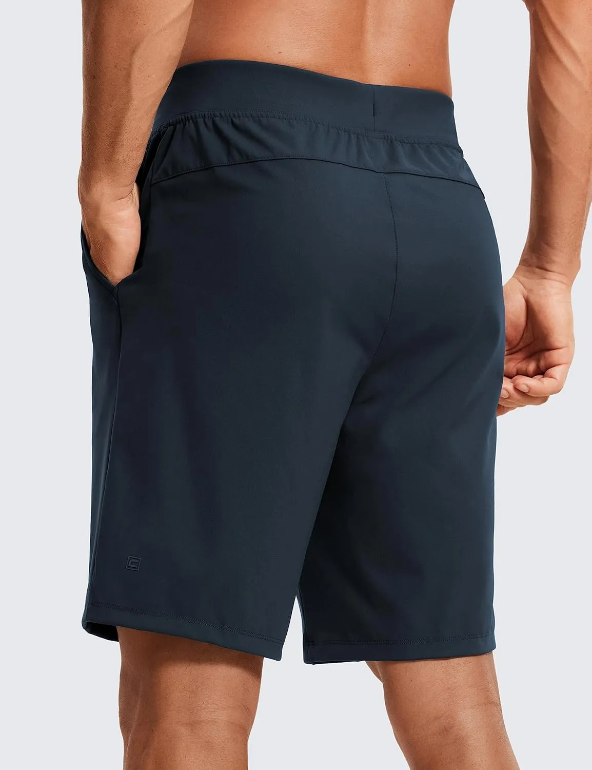 CRZ YOGA Men's Four-Way Stretch Workout Shorts - 9'' Soft Durable for Casual Athletic with Pockets