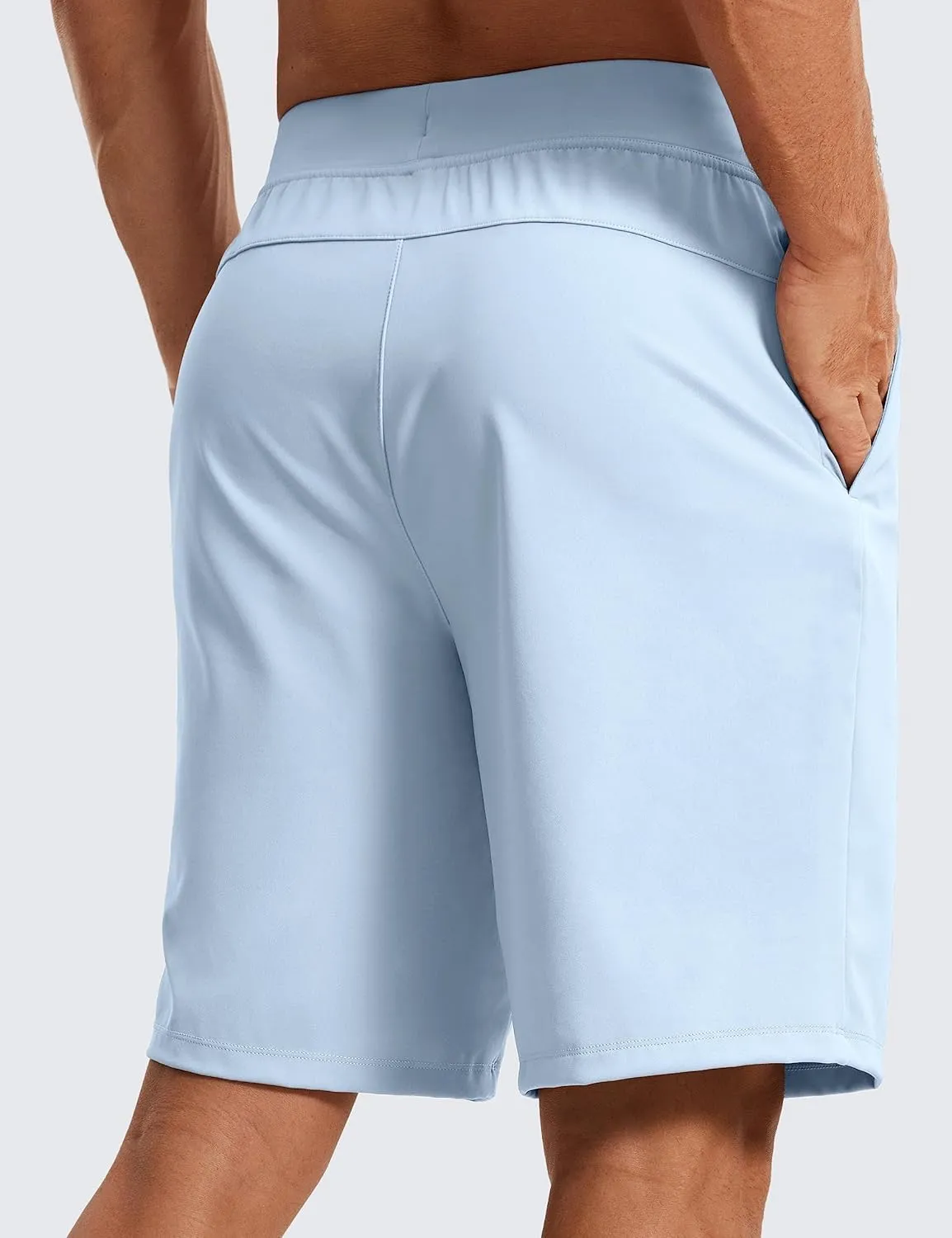 CRZ YOGA Men's Four-Way Stretch Workout Shorts - 9'' Soft Durable for Casual Athletic with Pockets