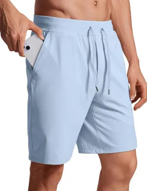 CRZ YOGA Men's Four-Way Stretch Workout Shorts - 9'' Soft Durable for Casual Athletic with Pockets