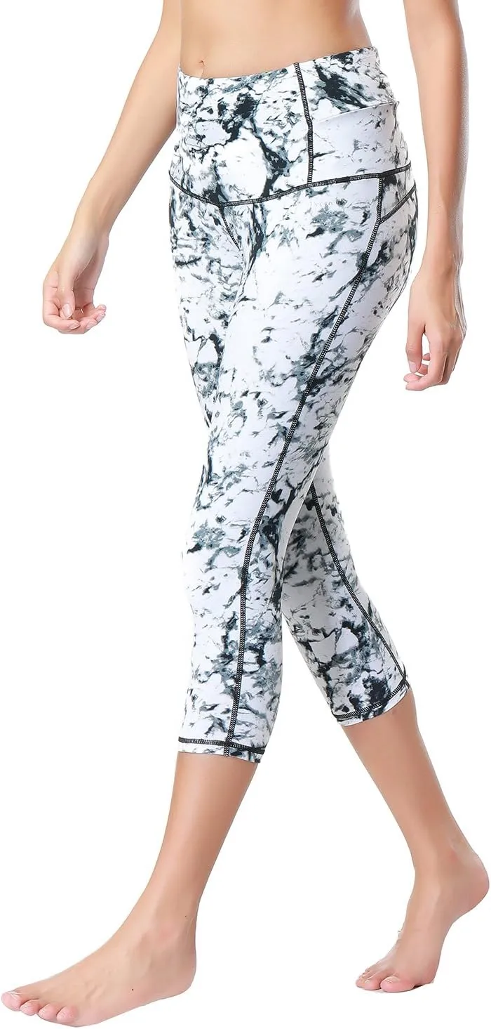 Dragon Fit Compression Yoga Pants Power Stretch Workout Leggings with High Waist Tummy Control