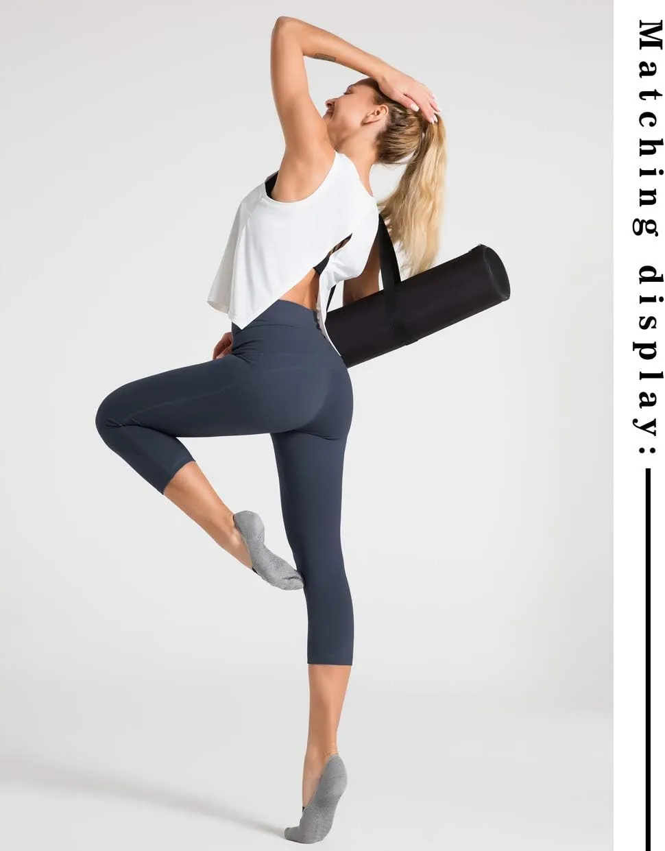 Dragon Fit Compression Yoga Pants Power Stretch Workout Leggings with High Waist Tummy Control