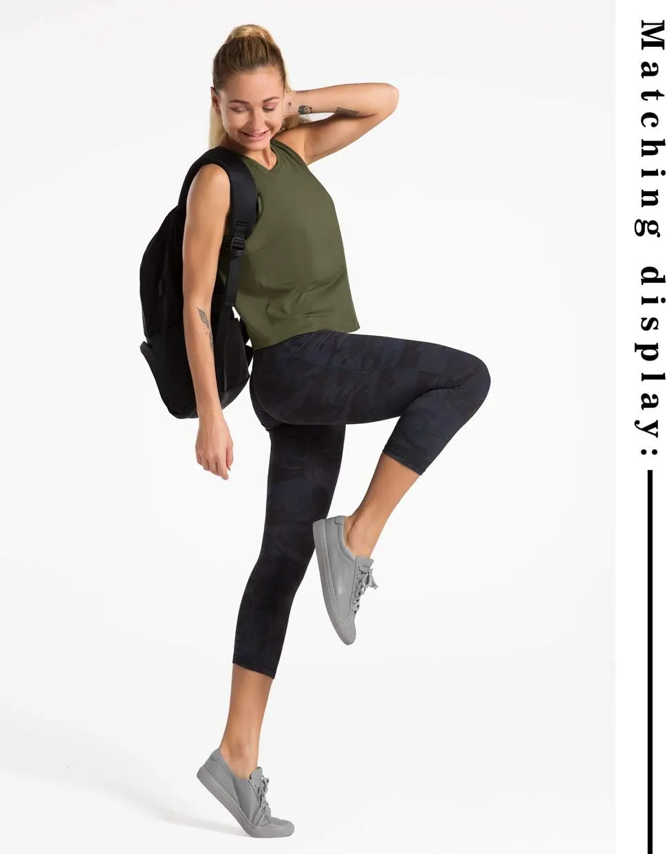 Dragon Fit Compression Yoga Pants Power Stretch Workout Leggings with High Waist Tummy Control