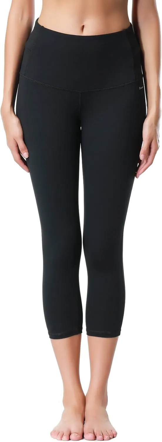 Dragon Fit Compression Yoga Pants Power Stretch Workout Leggings with High Waist Tummy Control
