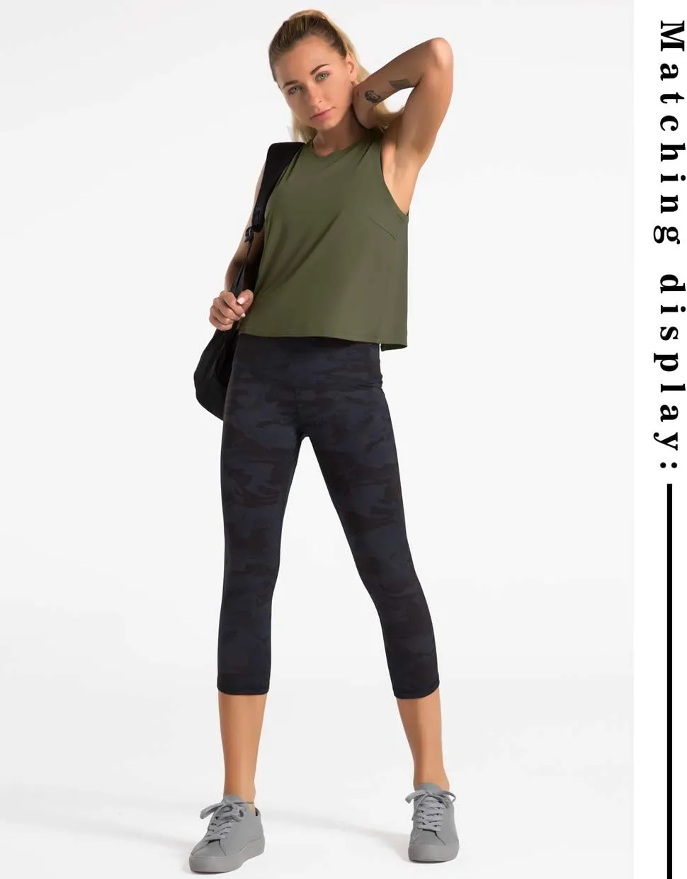 Dragon Fit Compression Yoga Pants Power Stretch Workout Leggings with High Waist Tummy Control