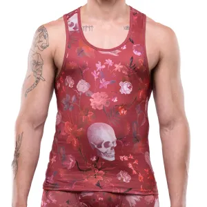 Dutch Floral Tank Red