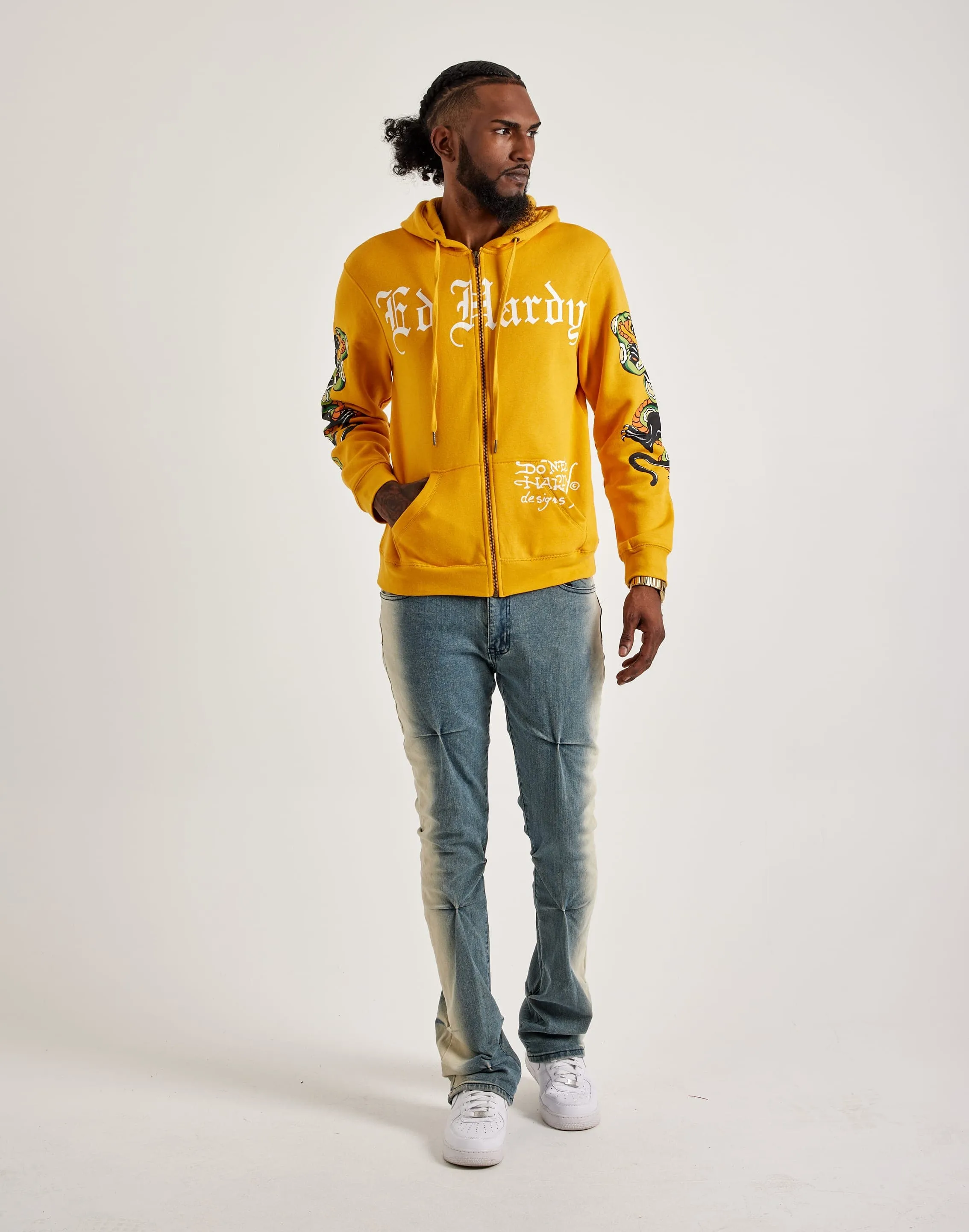 Ed Hardy Panther Snake Full-Zip Hoodie