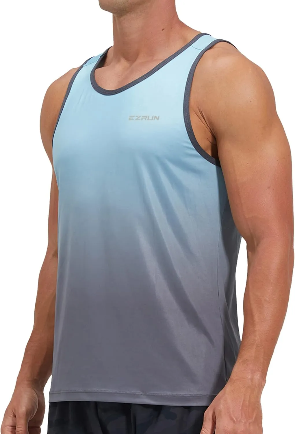 EZRUN Men's Quick Dry Sport Tank Top for Bodybuilding Gym Athletic Jogging Running,Fitness Training Workout Sleeveless Shirts