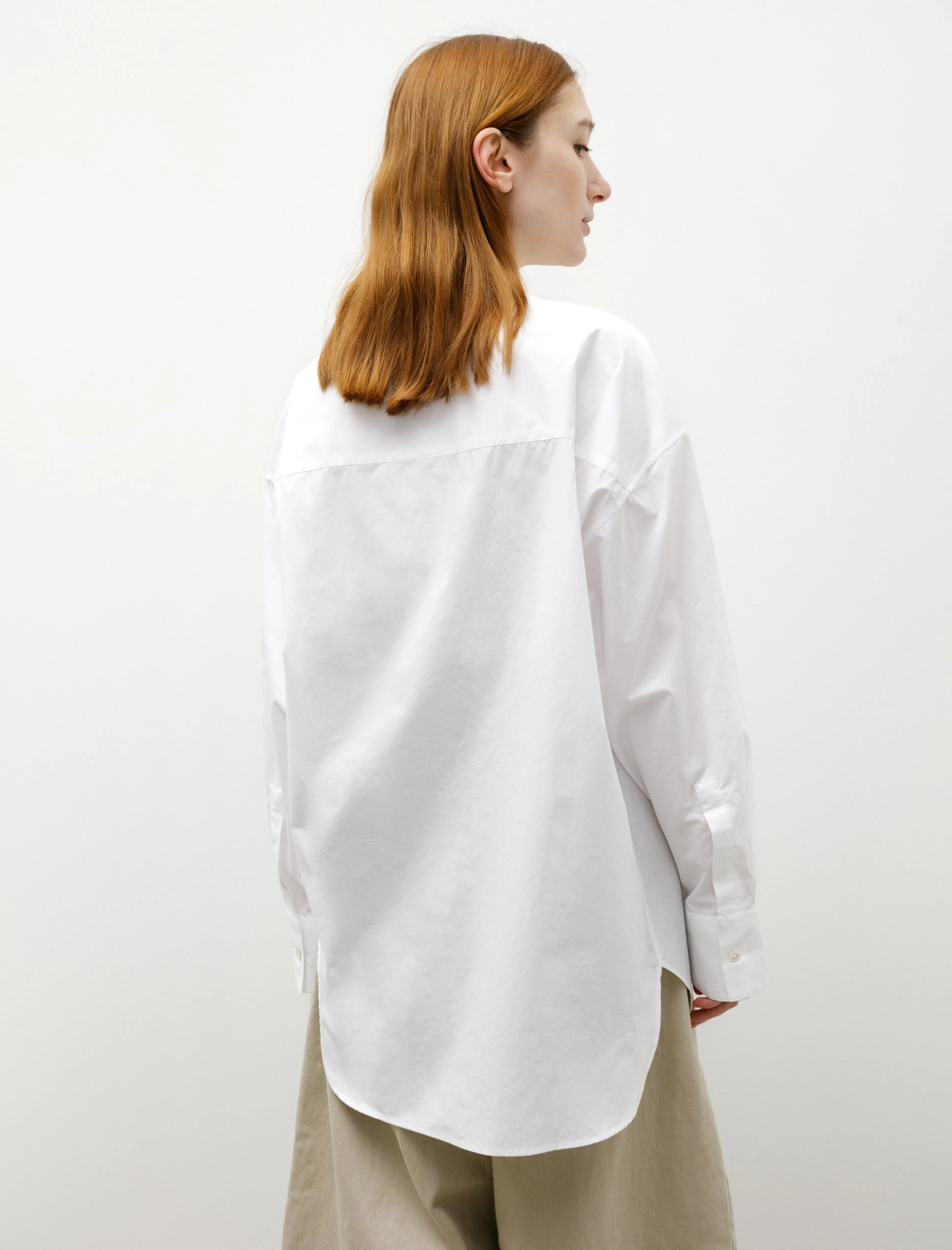Frink Half Placket Shirt White