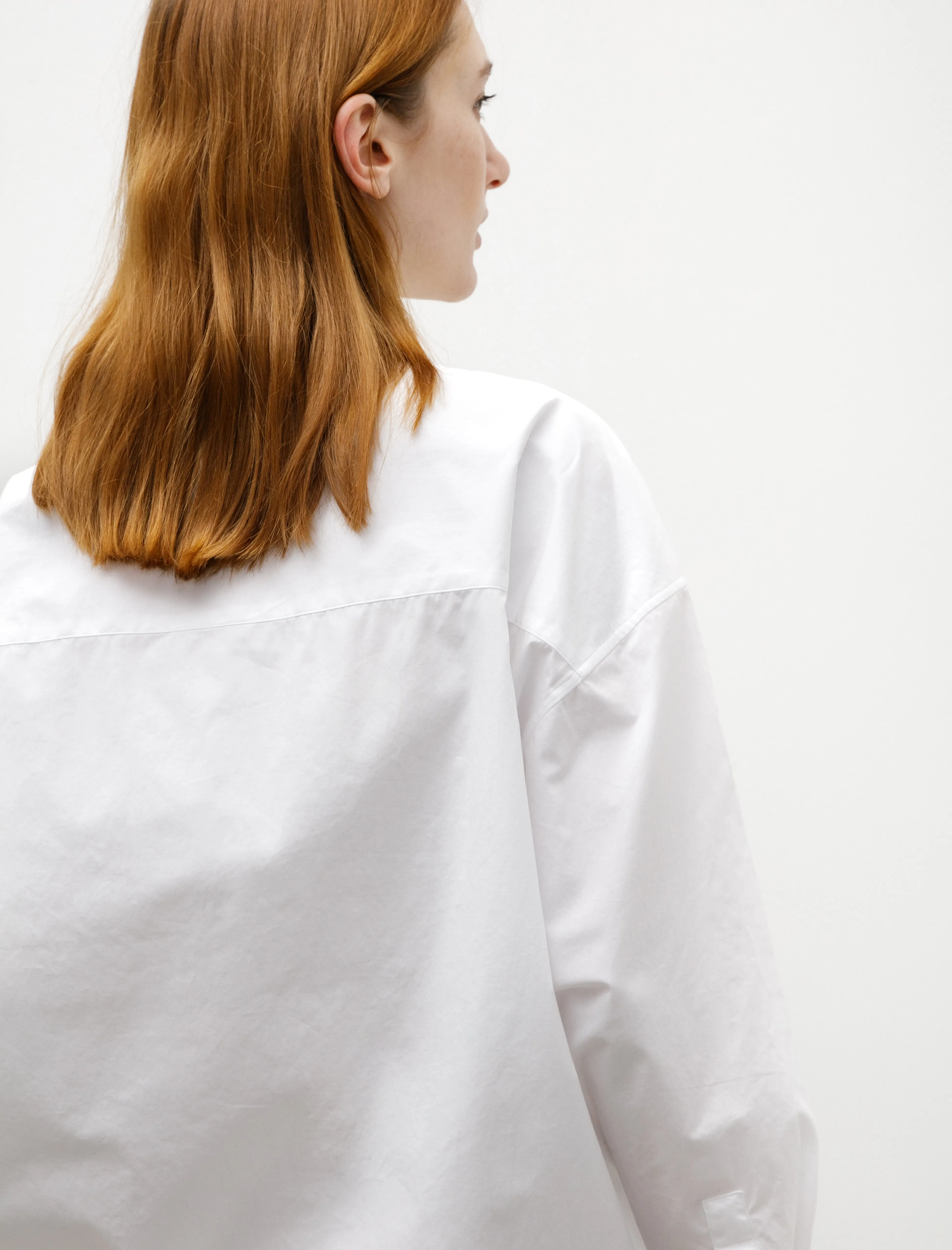 Frink Half Placket Shirt White