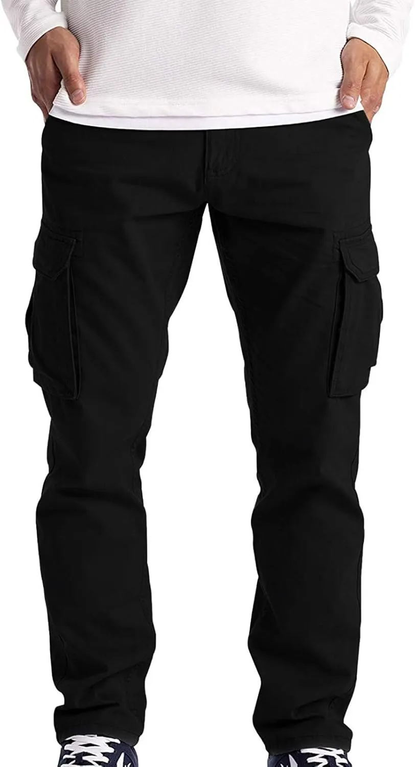 GIERIDUC Men's Joggers Sweatpants Mens Trousers Dress Pants No Belt Loops Mens Stretch Pants Casual Camouflage Joggers Mens