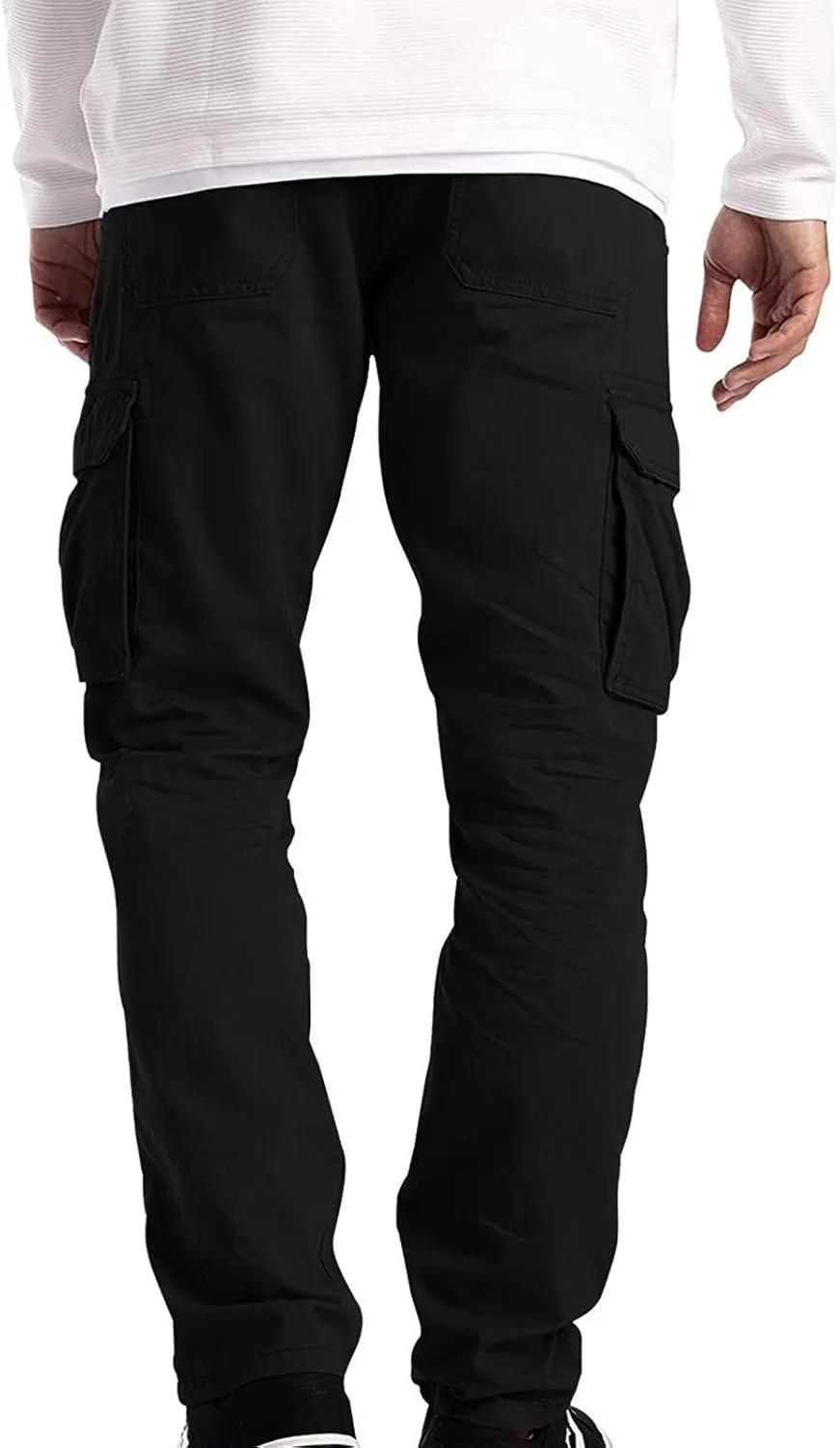 GIERIDUC Men's Joggers Sweatpants Mens Trousers Dress Pants No Belt Loops Mens Stretch Pants Casual Camouflage Joggers Mens
