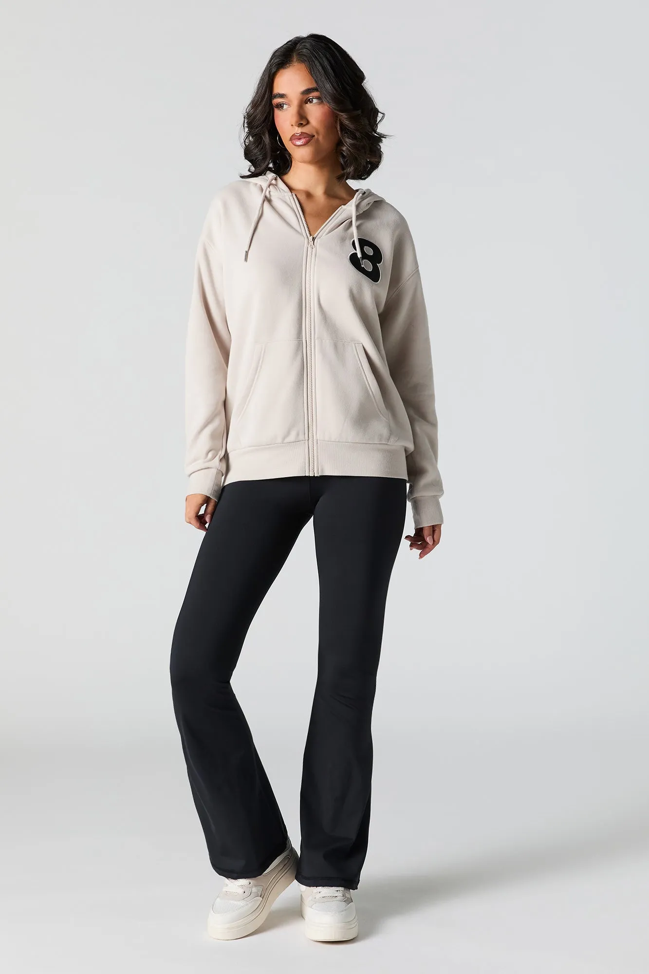 Graphic Zip-Up Fleece Hoodie
