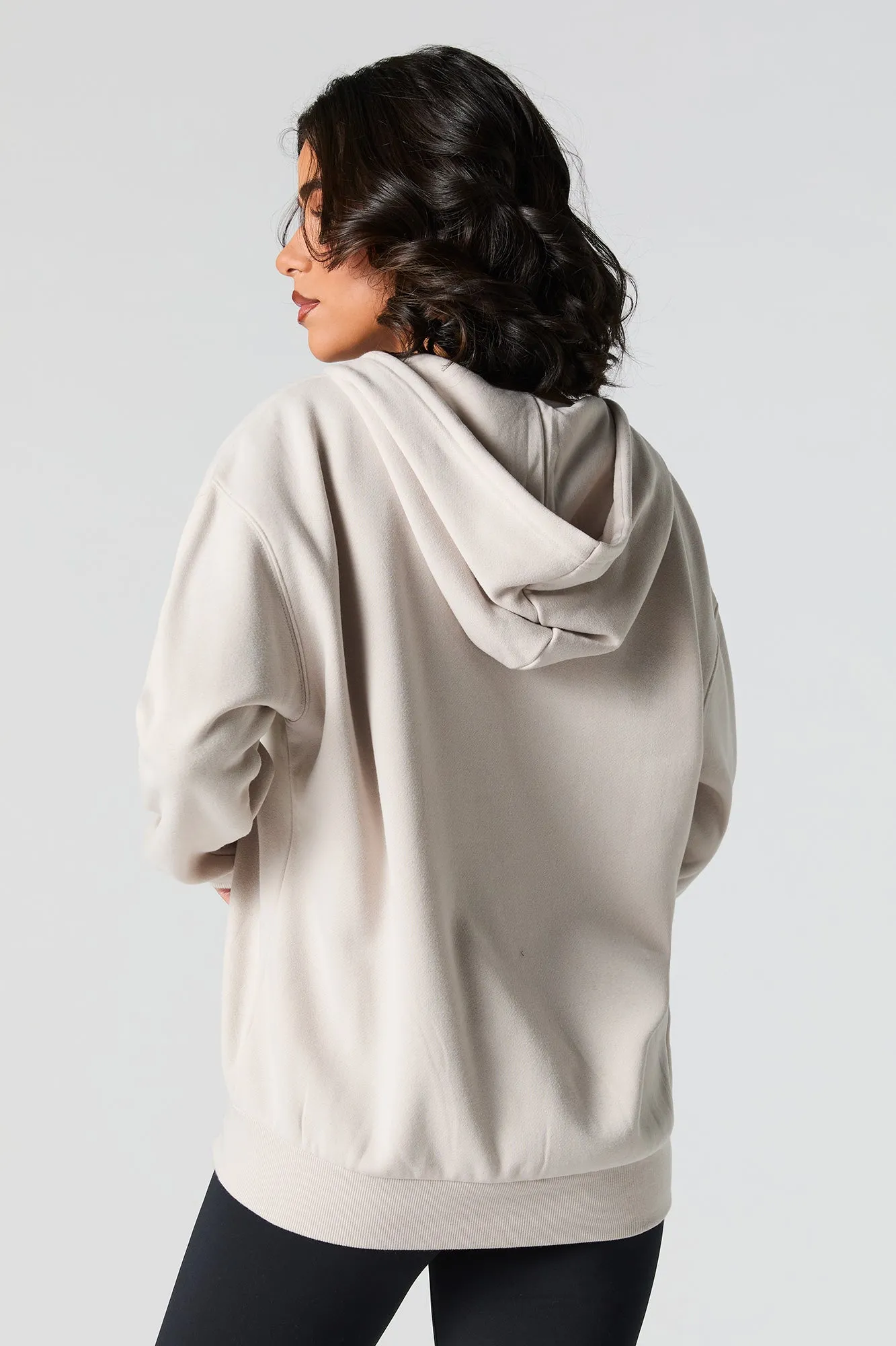Graphic Zip-Up Fleece Hoodie