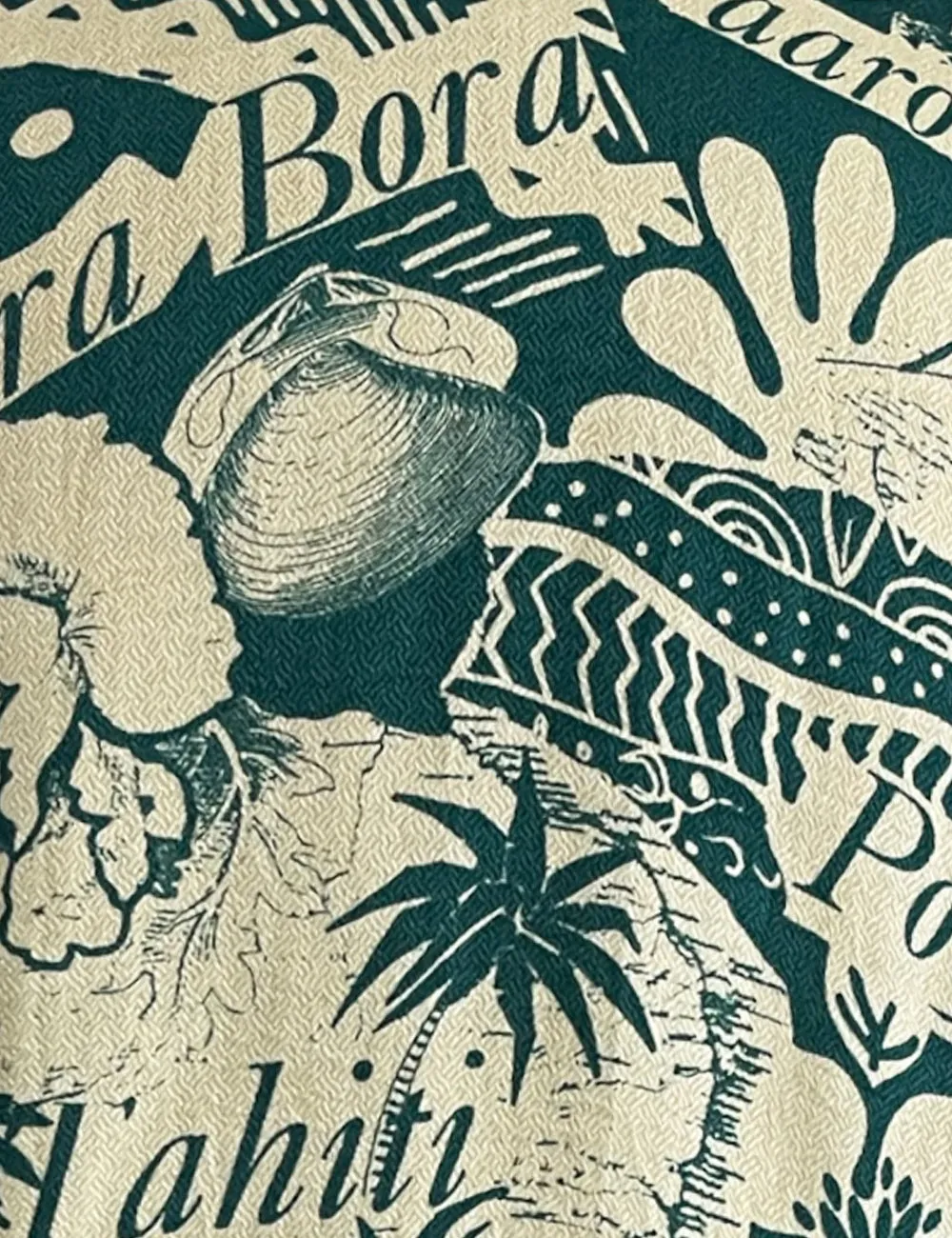 Green South Seas Soft Men's Button Up Tiki Sonny Shirt